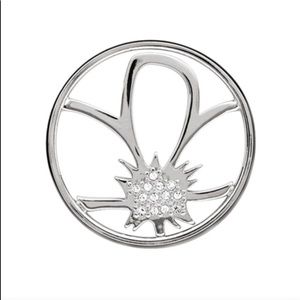New Origami Owl Silver Flower Plate For Locket